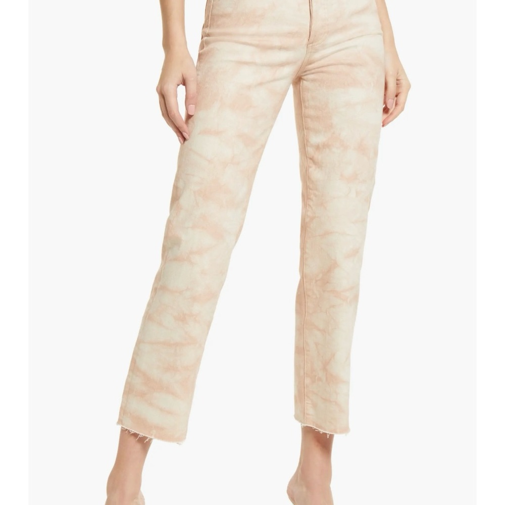 AG Alexxis High Waist Straight Leg Crop Jeans Mauve Orchid
